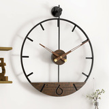 Daydayart Reloj De Pared Moderno Con Esfera De Madera De Nog