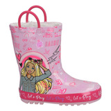 Bota De Lluvia Infantil Rosado Barbie  Bota De Agua 