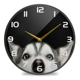 Vvfelixl Head Of Peeking - Reloj De Pared Con Diseño De Perr