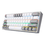 Teclado Gamer Redragon Fizz Rainbow K617r Blanco/gris Inglés