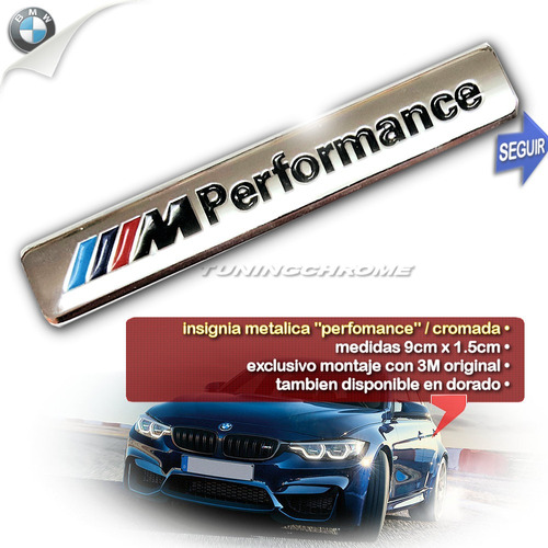 Insignia Bmw Perfomance Metalica Cromada Tuningchrome Foto 2