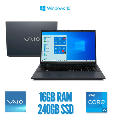 Notebook Vaio® Fe15 - Intel Core I5-10210u 16gb 240ssd - W10