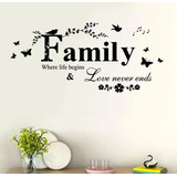 Sticker Vinil Decorativo De Pared Letras Frase Boda Sala Color Negro