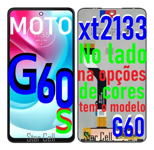 Tela Frontal Original Moto G60 / G60s +película 3d+capa+cola