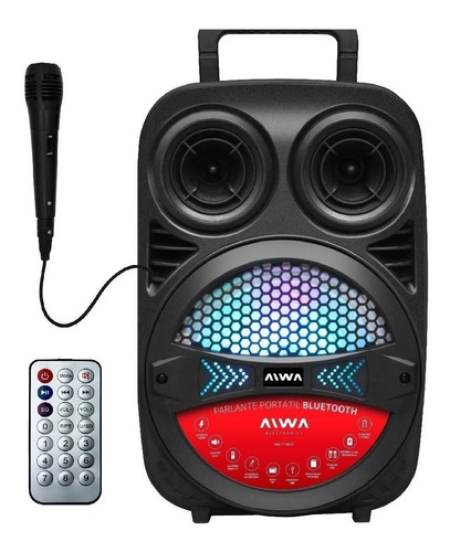Parlante Aiwa Audio Party Aw-p240d Portátil Con Bluetooth  Negro 110v/240v
