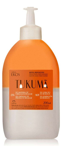 Refil Óleo Bifásico Tukumã Natura Ekos Deo Corporal - 200ml 