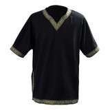 Hacos - Camisa Medieval Vintage Con Cuello En V Para Hombre,