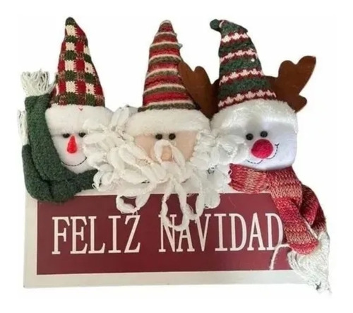 Adorno Para Puerta Feliz Navidad Colgante