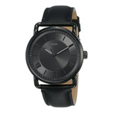 Reloj Hombre Fossil Fs5665 Cuarzo 42mm Pulso Negro En Cuero