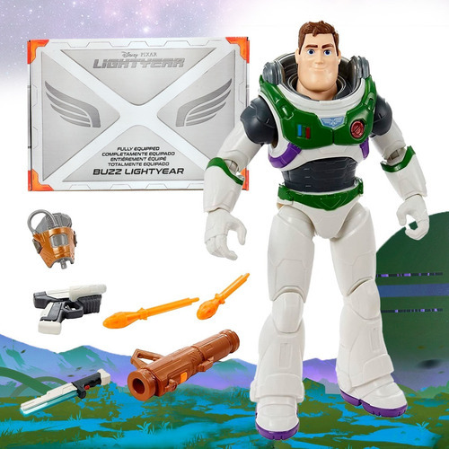 Buzz Lightyear Completamente Equipado Figura Disney Mattel