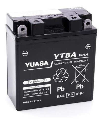 Batería Yuasa Yt5a Gel La Cuadra Motos