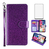 Funda Para Samsung Galaxy S10e, Violeta/billetera/cuero