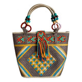 Bolso Caña Flecha Multicolor Alta Calidad Mujer