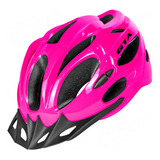 Capacete Ciclismo Gta Inmold Mtb 18 Furos Com Sinalizador Cor Rosa Tamanho G (58-62)