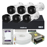 Kit Cftv 6 Cameras Segurança Intelbras Dvr Mhdx 1008 1tb Wd
