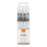 Pincel Artistico Water Brush Evoke Estojo Com 4 Pontas Brw