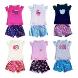 Kit 6 Conjuntos Femininos Roupas Infantil Menina Atacado Top