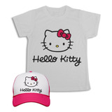 Camiseta Hello Kitty Niños Y Adultos Obsequio Gorra