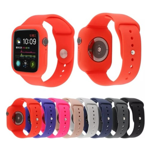 Pulseira Capa Case Silicone Para Apple Watch Protege Luxo 