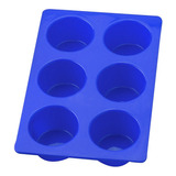 Molde Silicona Goma Horno Muffins Cupcakes X6 Reposteria