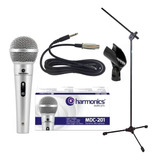 Microfone Para Voz Harmonics Mdc201 + Pedestal Suporte Ask