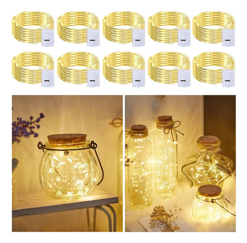 Cadena De Luces De Hadas Con3pilas 2m Luces De Navidad 10pcs | MercadoLibre