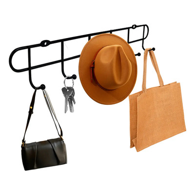 Perchero Metálico De Pared Con 6 Ganchos Slim Company Organizador Para Ropa, Mochilas O Toallas Ideal Para Entrada, Baño O Recámara Color Negro | MercadoLibre