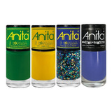 Anita Coleção Copa Verde Amarelo Glitter + Azul