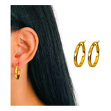 Aretes Candonga Acero Inox Mujer Candonga Curvas