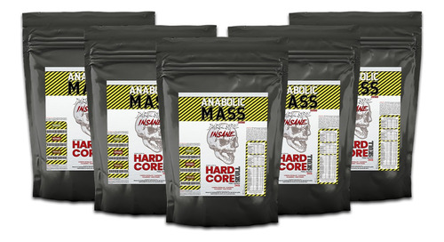 Kit 5x Massa / Hipercalórico 3kg Hardcore Skull + Envio 24hr