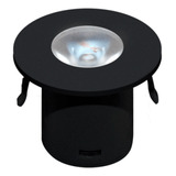 Kit 5 Un Mini Spot Led 1w- Armário Nicho Gesso Pvc Vitrine Cor Preto Redondo - Luz Branca Quente 110v/220v