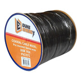 Cable Coaxial Carreto Rg 6 Fino Al 90% Negro X 305 Mts