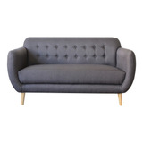 Sofa Love Seat Peperomia 2 Plazas - Madera Y Tapiz