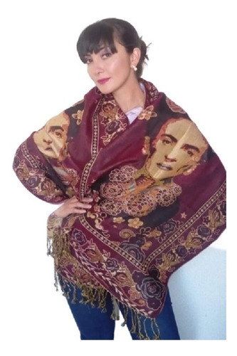 Rebozo Chal Mexicano Pashmina Estampada