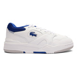 Tenis Para Hombre Lacoste Lineshot 124 2 Sma Piel Blanco