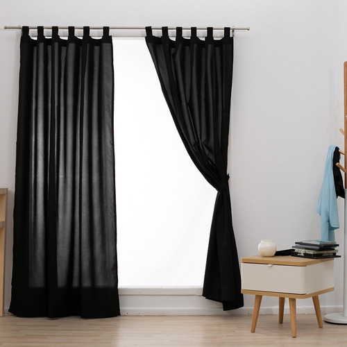 Cortinas De Ambiente 145x210 Casablanca Diseño Agostina Color Negro