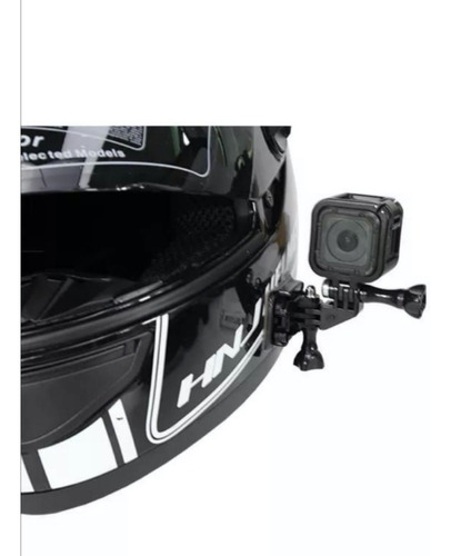 Soporte Lateral Casco Gopro Camara Deportiva + 4 Bases Pega