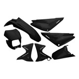 Kit Carenagem 7 Peças Preto Xtz 125 2003 À 2005 Paramotos