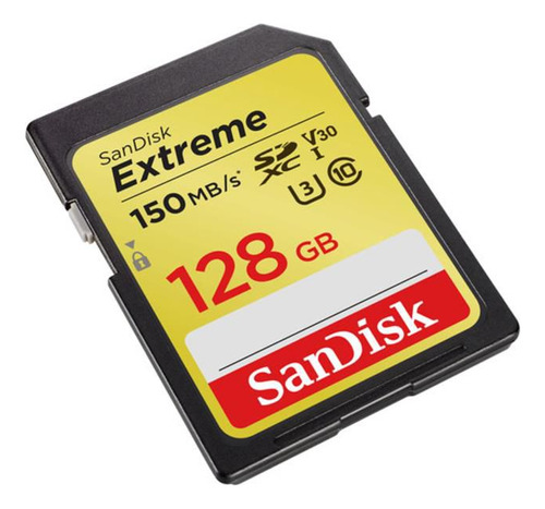 Cartao Memoria Sandisk Sdxc Extreme C10 U3 4k 180mb/s 128gb