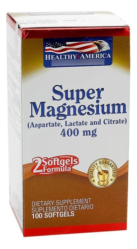 Super Magnesium  400 Mg X 100 Soft - Healthy America.