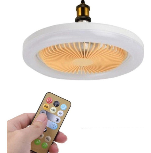 Ventilador De Teto Com Led Lâmpada Com Controle Remoto Cor Das Pás Sortido Diâmetro 24   Frequência 60 Material Das Pás Plástico Quantidade De Pás 5 110v/220v