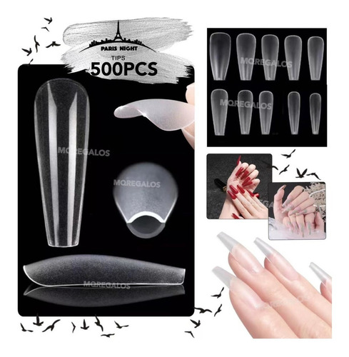  X500 Tips Para Soft Gel Y Press On Paris Night Uñas Manicur