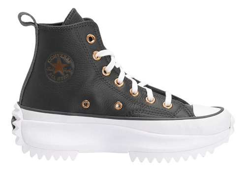 Botitas Converse Run Star Hike Plataforma Negro Cobre Cuero