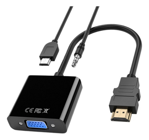 Conversor Hdmi A Vga Con Cables De Audio Y Alimentación (2