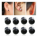 Aretes Negros Sin Hueco, Piercing, Pendiente, Expansor Falso