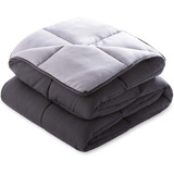 Linenspa Negro Edredón Reversible Acolchonado Cama King Size