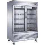 Refrigerador Vertical 2 Puertas De Cristal Migsa Ur-54c-2g 