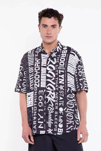 Camisa Zoo York M/c State Of Mind Color Negro 