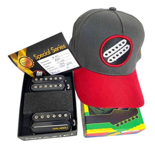 Kit Captador Malagoli Ptr Edição Limitada Boné Rock Metal