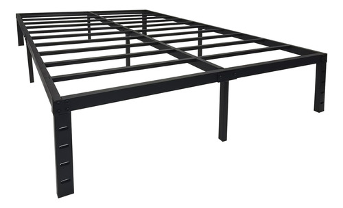 Base De Cama Matrimonial Con Plataforma De Metal De 14 Pulga